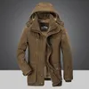 Men's Jackets Windproof Fleece Jacket Men Warm Thick Windbreaker Military Coats Winter Hooded Parkas Outerwear Overcoat High Quality Clothin