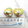 Pendant Necklaces Romantic Pretty Heart Shape Blue Larimar Insert Gold Plated High Quality For Making DIY Wonmen Girl Jewelry Neck Charms