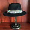 Berets Wolle Frauen Männer Filz Fedora Hut mit Quaste Böhmen Band Elegante Dame Winter Herbst Jazz Pate Sombrero Caps