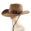 Berets Straw Cowboy Hat Couple Sunscreen Shapeable Unisex Hats Travel Rodeo Beach Outdoor