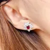 스터드 이어링 KJJEAXCMY FINE JEWLRY Natural Garnet 925 스털링 실버 패션 걸 귀 스터드 지원 테스트 판매