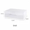 Dinnerware Sets 6/8Inch Transparent Grade PET Cake Packing Box Rectangle Cup Boxes DIY Dessert Pizza Birthday Holder Bakeware 10pc