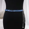 Cinture Trendy Belly Chain Placcato oro Gioielli di moda Pure Color Bling Faux Crystal Girls Waist