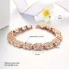 Link Bracelets Hip Hop Bling US Dollor Shaped Bracelet For Women Men Luxury Rose Gold Color Money Style Punk Chain On Hand Fashion Jewelry