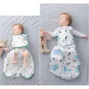 Śpiwory Baby Cointable Born Swaddle Wrap Sack Gaza bambusowa bawełniana sprężyna 1tog zmieniająca się 0 24m 230106