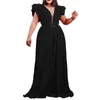 Pants Plus Size Women Jumpsuits Solid Pleated V Neck One Piece Outfit 2023 Summer Female Casual Jumpsuit Wholesale Wide Leg