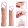 フルボディマッサージャーMASRリキッドシルペニスエクステンダースリーブ再利用可能なcomdom Delay ejacation Dick Male Dildo Extension Cock Enlargers S DHP7F