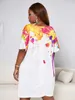 Spårdräkter plus size kvinnor två stycken set Summer Print Tie Dye Shirt och Pant kvinnliga modekläder 2023 Sexig V -halsspår