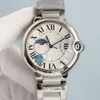 Titta på fodral med Diamond Mens Automatic Mechanical Watches Sapphire 42mm Classic Business Wristwatches Montre de Luxe