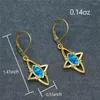 Hoopörhängen enkel trendig Cross Star White Blue Opal Marquise Stone Boho Gold Silver Color Wedding For Women