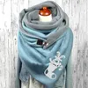 Sjaals en sjaals dames retro print Boheemse sjaalsjacht driehoek winter warme korte hoofddoek oversized