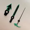 Kits de réparation de montres, noir vert NH35 4R36 aiguilles NH36 pointeur pour pièces de cadran à mouvement automatique