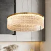 Lampes suspendues moderne luxe lustre cristal salon Simple LED salle à manger chambre lampe décor à la maison luminaires