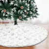 ديكورات عيد الميلاد شجرة التنورة الثلجية قماشية ديكور الداخلية