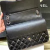 202310A Mirror quality Classic Large Size Sheepskin Flap Bag 30CM Women Designer Caviar Chain Bag With Box C086