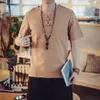 Ethnic Clothing Men Oriental T-Shirt Qipao Tee Tops Traditional Chinese Style Shirts Blouse Zen Tang Suit Kimono Haori Asian