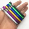 Ultimi tubi colorati in lega di alluminio Portatili portatili con filtro per sigarette per tabacco con erbe aromatiche Catcher Catcher Taster Bat One Hitter Pipe Dugout Case Tube Tips DHL