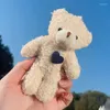 Anahtarlıklar Landards Mini Bear Hayvanlar Peluş Anahtarlık Oyuncaklar Yumuşak Pamuk Ana Zincir Çanta Kolye Oyuncak Hediye Ansesuarları