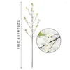 Decorative Flowers Pink Yellow White Silk Peach Blossoms Artificial Flower 125cm Long Branch Spring Plum For Wedding Home Decoration 1Pcs
