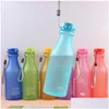 Bottiglie d'acqua Creative 550Ml Bottiglia di soda smerigliata Plastica Portatile Dropproof Moda Studenti Tazze sportive Vtky2372 Drop Delivery Home Dhg0Z