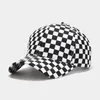 Cappellini da baseball Berretto da baseball regolabile scozzese a scacchiera creativa Hip Hop Trend Visiera da esterno Cappello da camionista Vw Leisure Uomo e donna