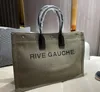 Nouveau Designer Sacs de plage tendance Sac à main femme Rive Gauche Fourre-tout sac à main sacs à main haut lin Grand voyage Bandoulière Épaule cartable Portefeuille femme