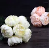 Decoratieve bloemen K16152 Hooggrade simulatie Circular Bouquet of Rose Wedding Flower Home Artificial No Vase