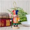 Décorations De Noël 6Pcs Casse-Noisette Décoration 10Cm En Bois Soldat Cadeau Créatif Pendentif Marionnette Pour Enfant Dbc Drop Delivery Home G Dhy9V