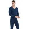 Sous-vêtements thermiques pour hommes DINGDNSHOW grande taille hommes tissu hiver coton Standard longs Johns sans couture respirant ensemble chaud