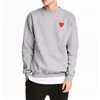 Tasarımcı Marka Erkek Hoodies Oyun Sweatshirts Commes Jumpers des Garcons Mektup Nakış Uzun Kollu Külot Kadın Kırmızı Kalp Spor Giyim