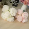 Dekorativa blommor 2st 5heads Silk Peony Fake Flower For Wedding Home Office Party El Window Sill Decoration Table Floral Arrangement