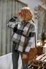 Mélanges de laine pour femmes Zoulv 2023 Womens Classic Long Sleeeve Check Shackets Ladies Casual Button Up Loose Baggy Retro Plaid Blend Shirt Jack