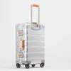 スーツケースオールアルミニウムトラベル荷物ユニバーサルホイールメンアンドウィメンファッションメタルボックスビジネス20/24インチトロリースーツケース