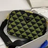 Вышиваемая сумка с камерой Canvas Crossbody Bags Женские сумочки для кошелька треугольник