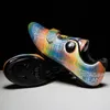 Chaussures de cyclisme chaussures de vélo de sport réfléchissantes colorées mâle SPD professionnel femmes route respirant VTT baskets