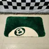 Tappeto Verde 8 Ball Zerbino Rettangolo Tappetino da bagno antiscivolo Morbido peluche Tappeto trapuntato Fullfy Decorazioni per la casa Soggiorno Camera da letto Pavimento 230105