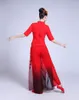 Stage draagt ​​oud Chinees kostuum Hanfu Yangge Performance kleding Kostuums Dames taille Drum Uniform Square Dance Fan