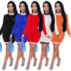 Jesienne sukienki zimowe kobiety długie rękaw pusta sukienka jesienna ubrania plus size 2xl swobodne mini spódnice seksowna chuda sukienka bodycon impreza noszenie streetwear 8514