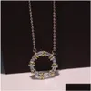 Pendant Necklaces Choucong Brand Cross Luxury Jewelry 925 Sterling Sier Round Cut White 5A Cubic Zircon Cz Diamond Gemstones Women W Dhj40