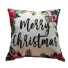 Pillow Single Side Printing Slipcover Polyester Hidden Zipper Unique Christmas Letter Printed Throw Cover