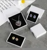 1.5cm white Jewelry Gift Boxes for Rings Pendants Earring Necklaces Cardboard Jewelry Box for Anniversaries Weddings Birthdays