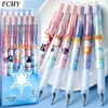 6pcs/set gelpen Leuke cartoon 0,5 mm Balck Ink Press Writing Office Supply -briefpapier voor student