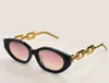 Золотые серые солнцезащитные очки для солнцезащитных очков дизайнерские очки овальные очки женщины мода Sunnies Shades Uv400 Очератели с коробкой