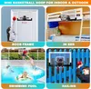 Juguetes deportivos, aro de baloncesto interior para niños y adultos, minijuego de habitación con marcador electrónico, accesorios completos