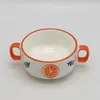 Bowls Children's Creative Dessert Cup Fruit Bowl Stew Baking Single Steamed Egg Double Ear Ceramic Breakfast Porr