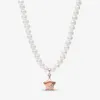 Аутентичные подвесные ожерелья Star Pearls Women 925 Серебряные подходит Pandora с оригинальными коробками -шарми