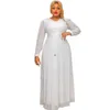 Abbigliamento etnico Ramadan Robe Eid Abaya Dubai Abito musulmano Turchia Islam Djellaba Femme Abiti di grandi dimensioni per le donne Vestido De Mujer