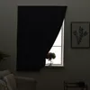 Curtain Black Punch Free Blackout Shading Anti UV For Living Room Bedroom Window Easy Install Drapes Kitchen 230105