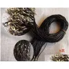 Cavo Filo Collana Nera Corda Cera Coreana 1.0 Mm 1.5 Mm 2.0 Mm Ciondolo Cordino In Pelle Usa E String Accessori Fai Da Te 500 Pz / Lotto Drop De Dhvsx