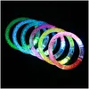 Other Event Party Supplies Led Glitter Glow Bracelet Flash Light Stick Acrylic Crystal Gradient Hand Ring Bangle Creative Christma Dhhqi